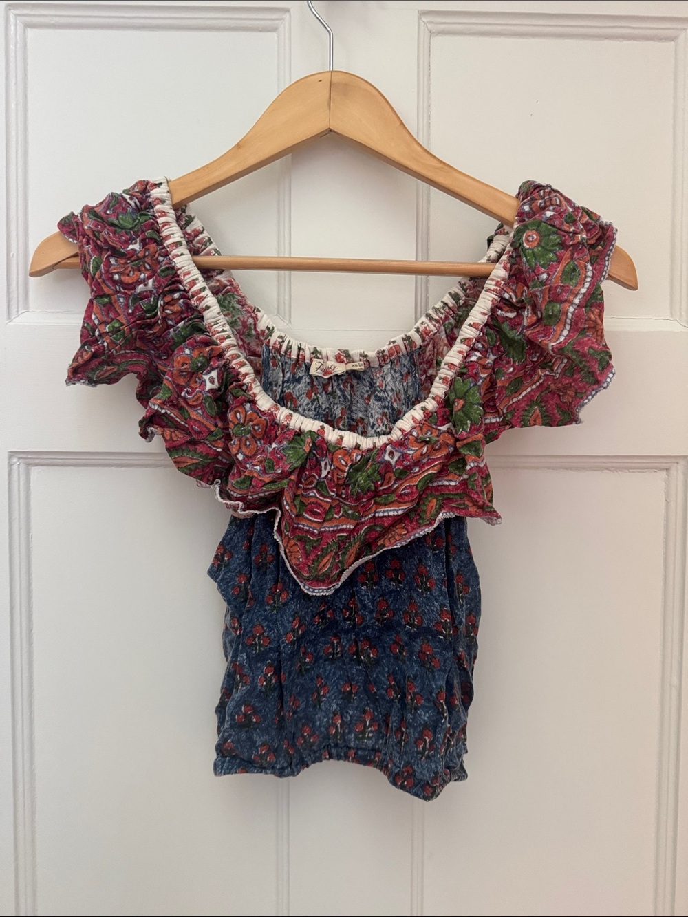 Faherty Floral Off-Shoulder Ruffled Women's Top